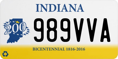 IN license plate 989VVA