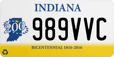 IN license plate 989VVC