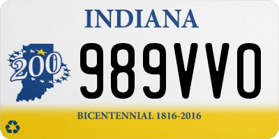 IN license plate 989VVO