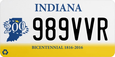 IN license plate 989VVR