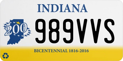 IN license plate 989VVS