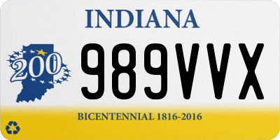 IN license plate 989VVX