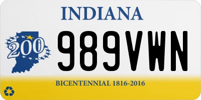 IN license plate 989VWN