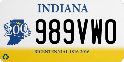 IN license plate 989VWO