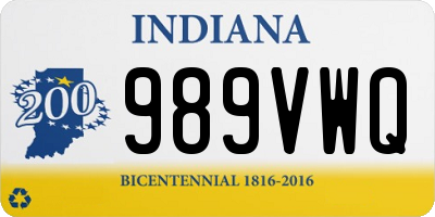 IN license plate 989VWQ