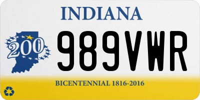 IN license plate 989VWR