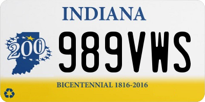 IN license plate 989VWS