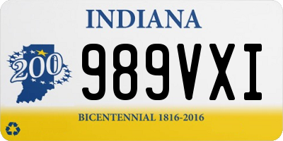 IN license plate 989VXI