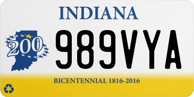 IN license plate 989VYA