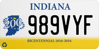 IN license plate 989VYF