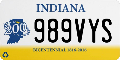 IN license plate 989VYS