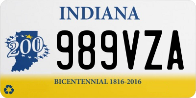 IN license plate 989VZA