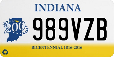 IN license plate 989VZB