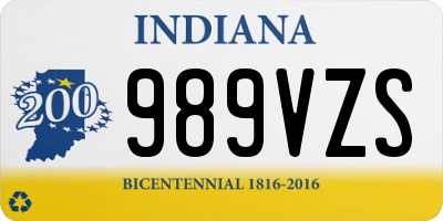 IN license plate 989VZS