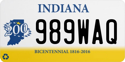IN license plate 989WAQ