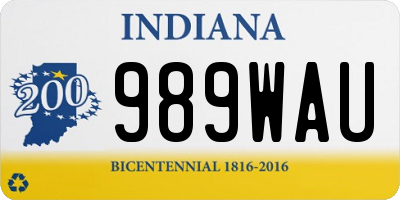 IN license plate 989WAU