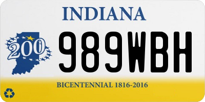 IN license plate 989WBH