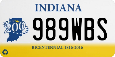 IN license plate 989WBS