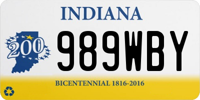 IN license plate 989WBY