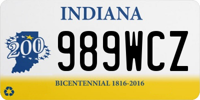 IN license plate 989WCZ