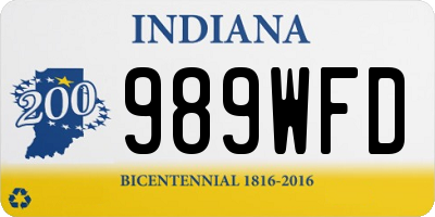 IN license plate 989WFD