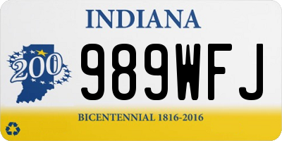 IN license plate 989WFJ