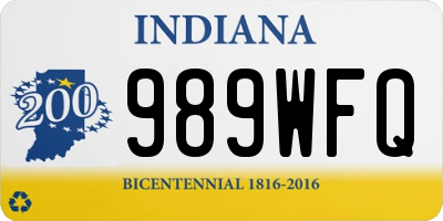 IN license plate 989WFQ