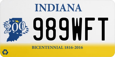 IN license plate 989WFT