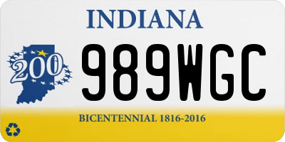 IN license plate 989WGC