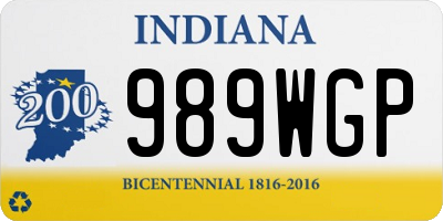 IN license plate 989WGP