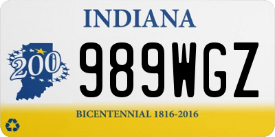 IN license plate 989WGZ