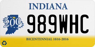 IN license plate 989WHC