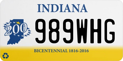 IN license plate 989WHG