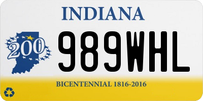 IN license plate 989WHL