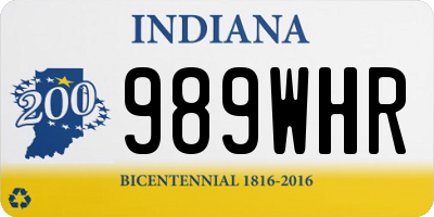 IN license plate 989WHR