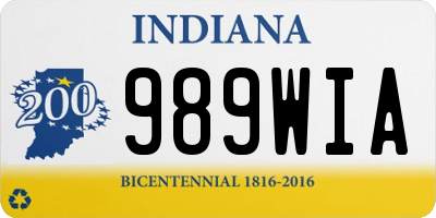 IN license plate 989WIA