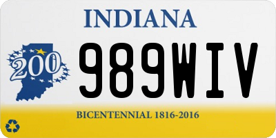IN license plate 989WIV