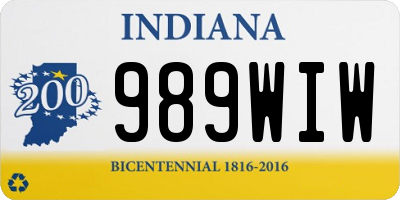 IN license plate 989WIW