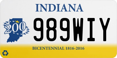 IN license plate 989WIY