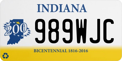 IN license plate 989WJC