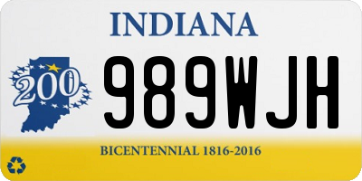 IN license plate 989WJH