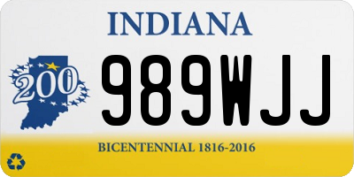 IN license plate 989WJJ