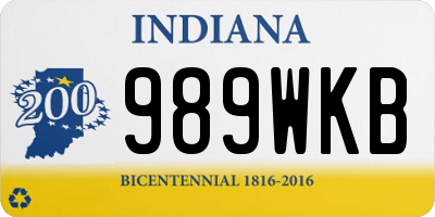 IN license plate 989WKB