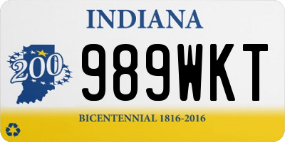 IN license plate 989WKT