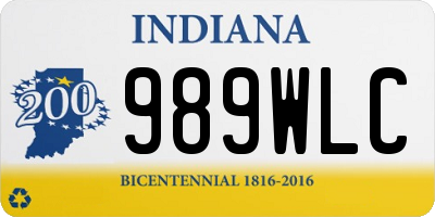 IN license plate 989WLC
