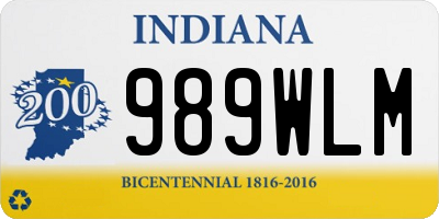 IN license plate 989WLM