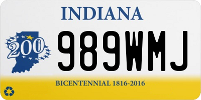 IN license plate 989WMJ