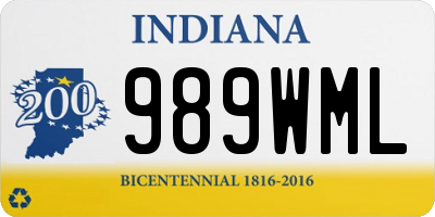 IN license plate 989WML