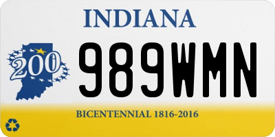 IN license plate 989WMN