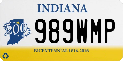 IN license plate 989WMP